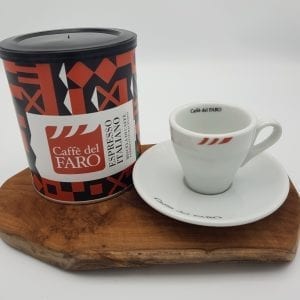 Espresso kop en schotel van Caffe del Faro uit Le Marche Italie 2