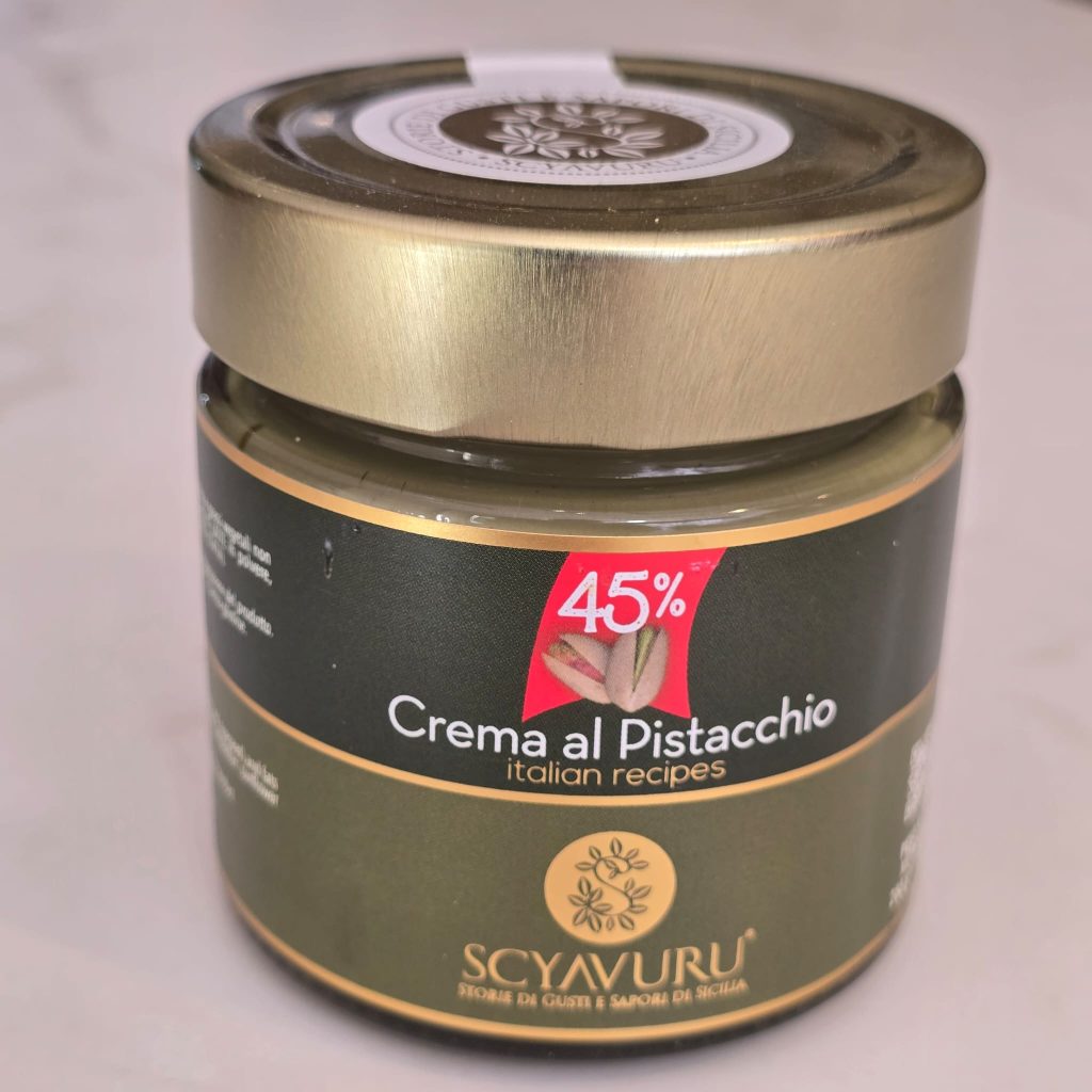 pistache creme uit Sicilie van scyavuru met 45% pistache